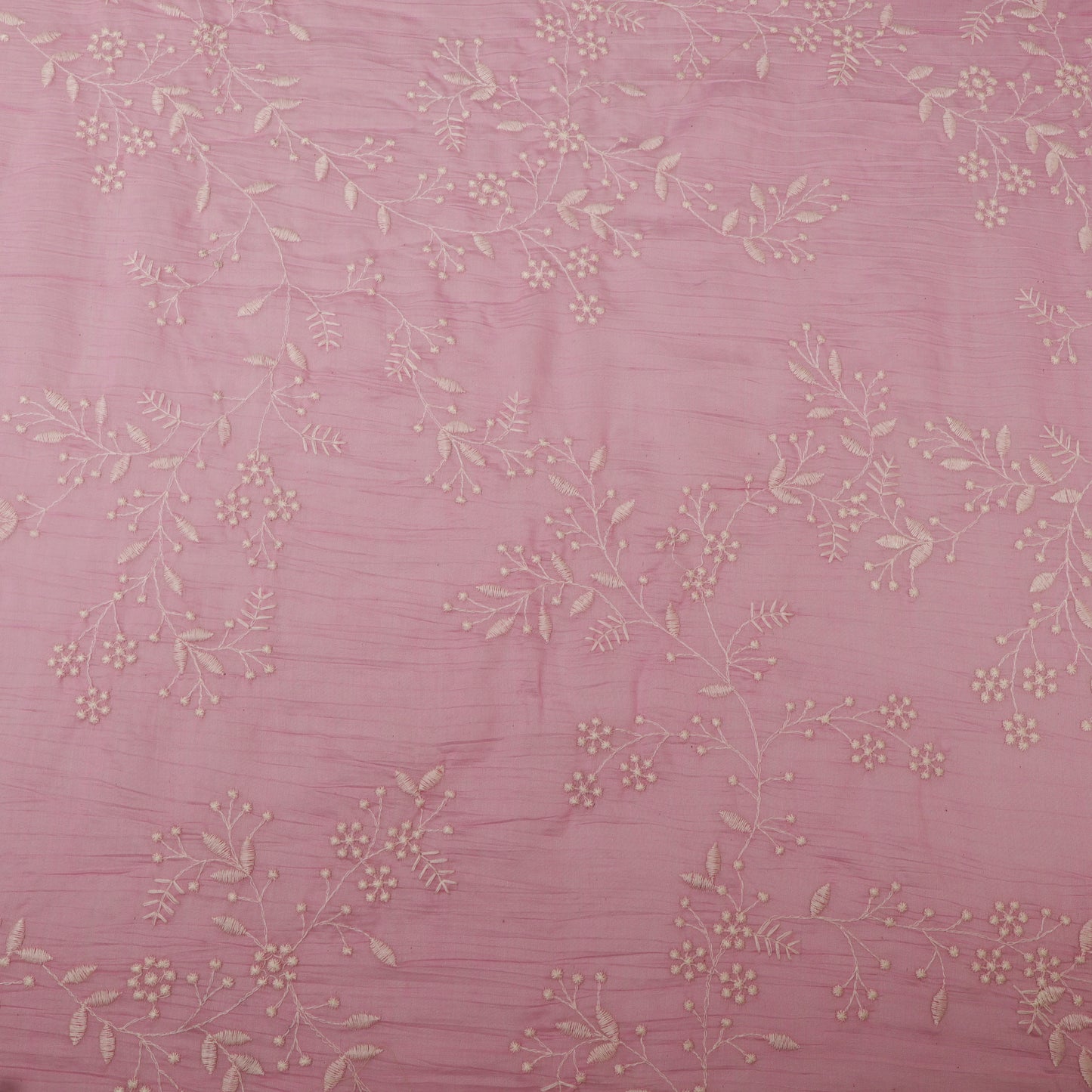 Crush Mul Chanderi Embroidery Fabric