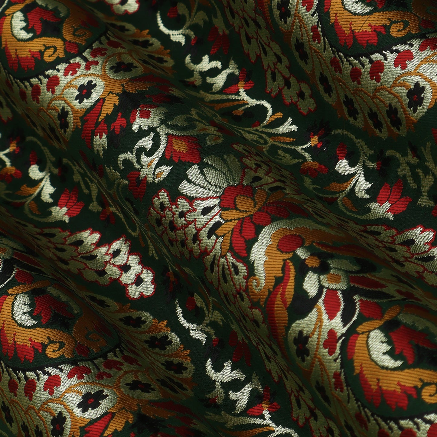 Multicolor Kimkhab Brocade Fabric