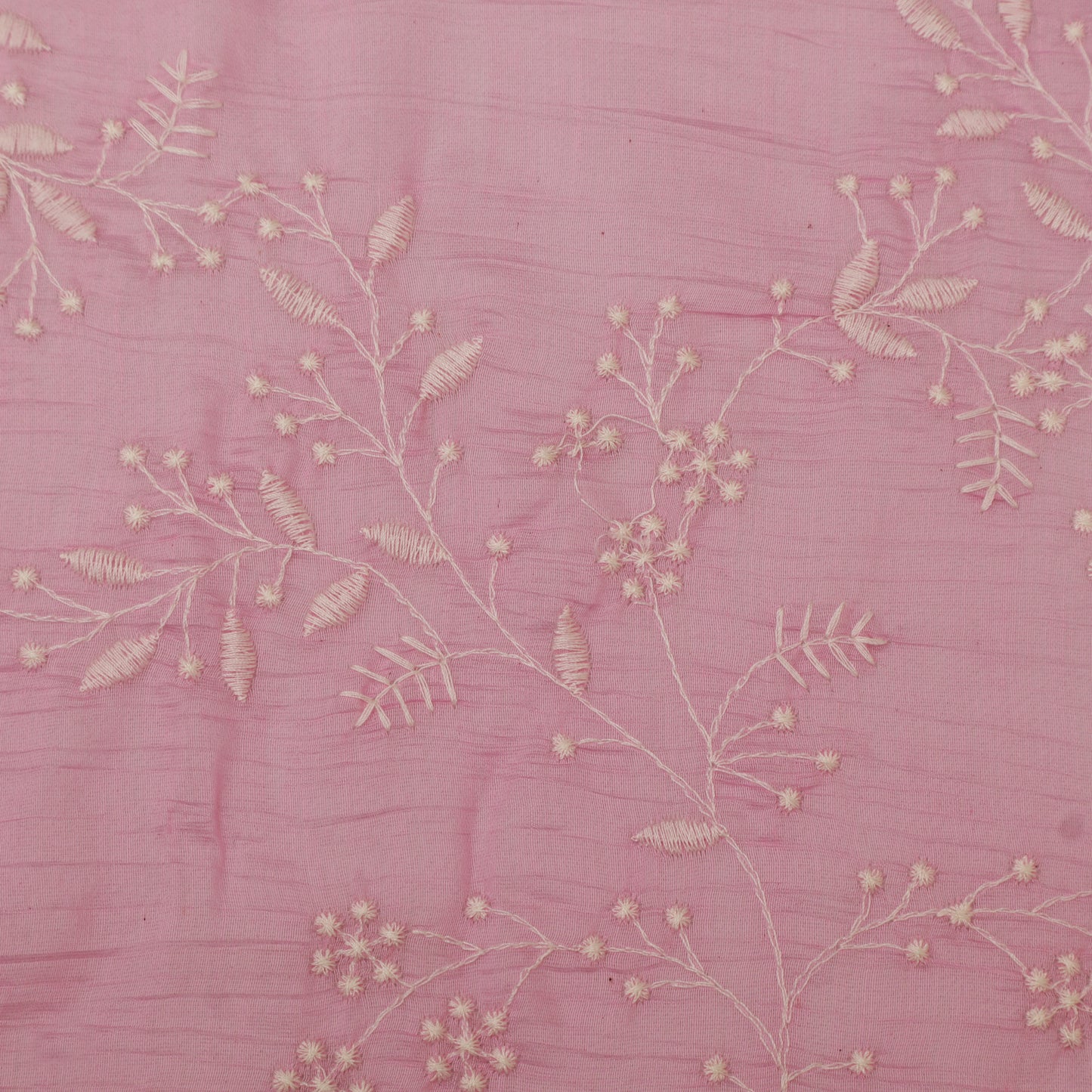 Crush Mul Chanderi Embroidery Fabric