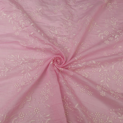 Crush Mul Chanderi Embroidery Fabric