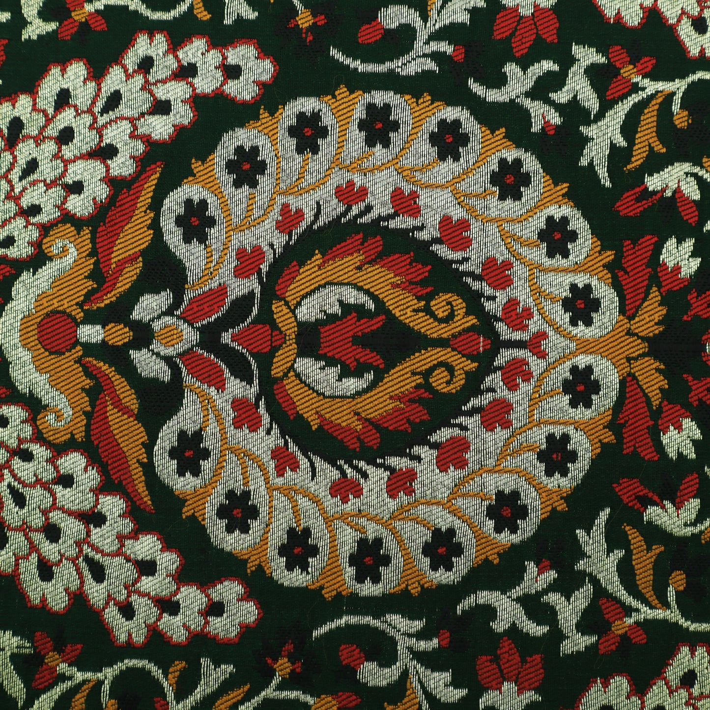 Multicolor Kimkhab Brocade Fabric