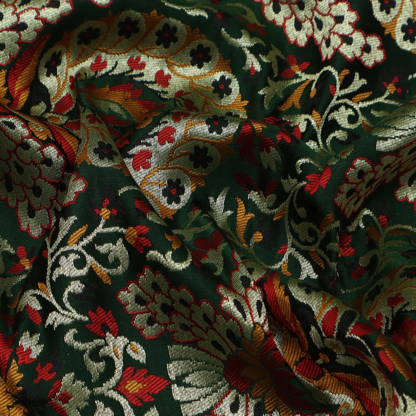 Multicolor Kimkhab Brocade Fabric