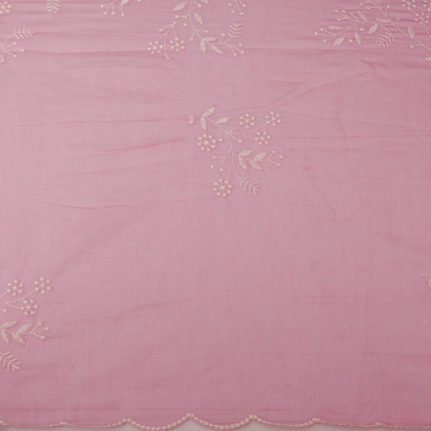 Crush Mul Chanderi Embroidery Fabric