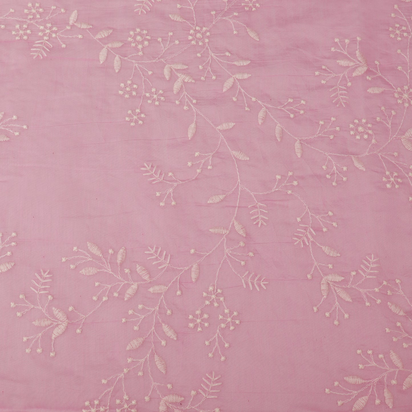 Crush Mul Chanderi Embroidery Fabric