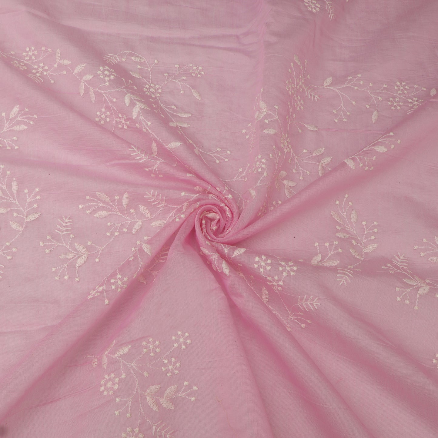 Crush Mul Chanderi Embroidery Fabric