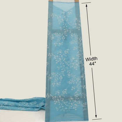 Crush Mul Chanderi Embroidery Fabric