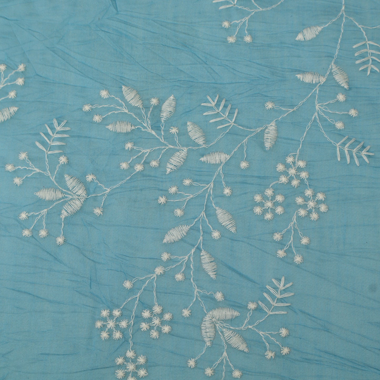 Crush Mul Chanderi Embroidery Fabric