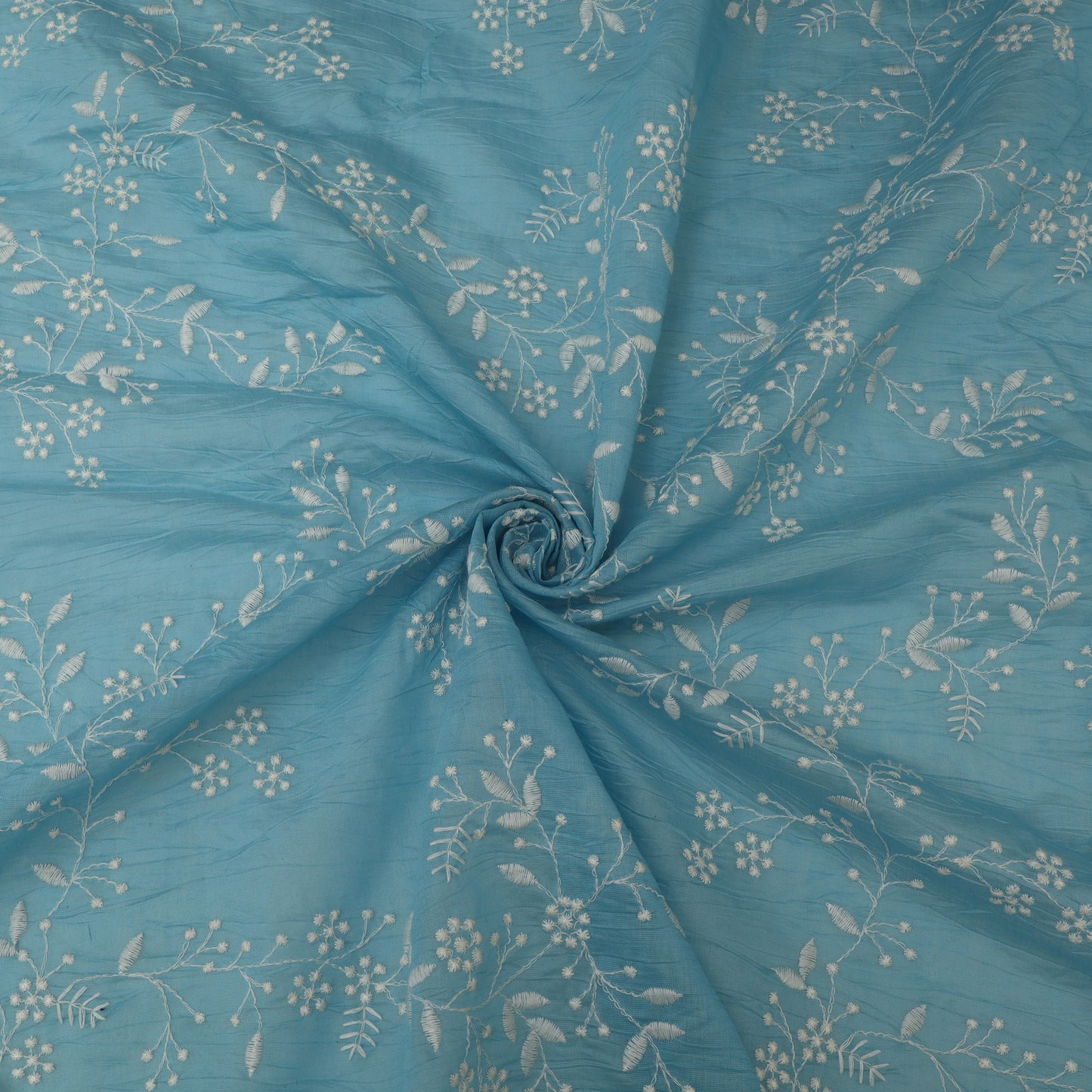 Crush Mul Chanderi Embroidery Fabric