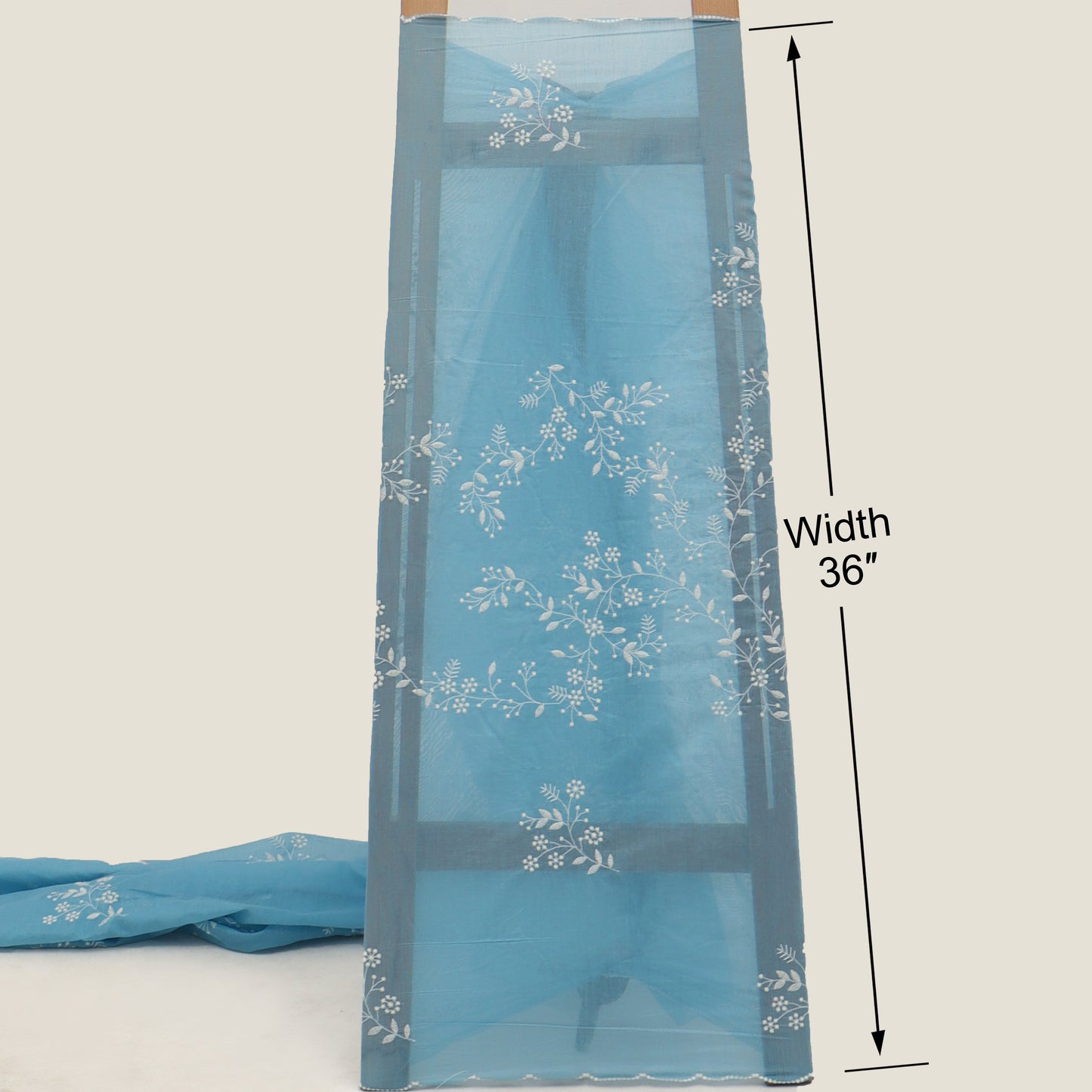 Crush Mul Chanderi Embroidery Fabric