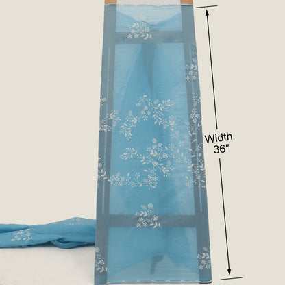 Crush Mul Chanderi Embroidery Fabric