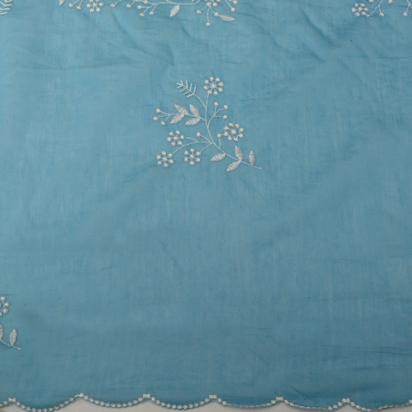 Crush Mul Chanderi Embroidery Fabric