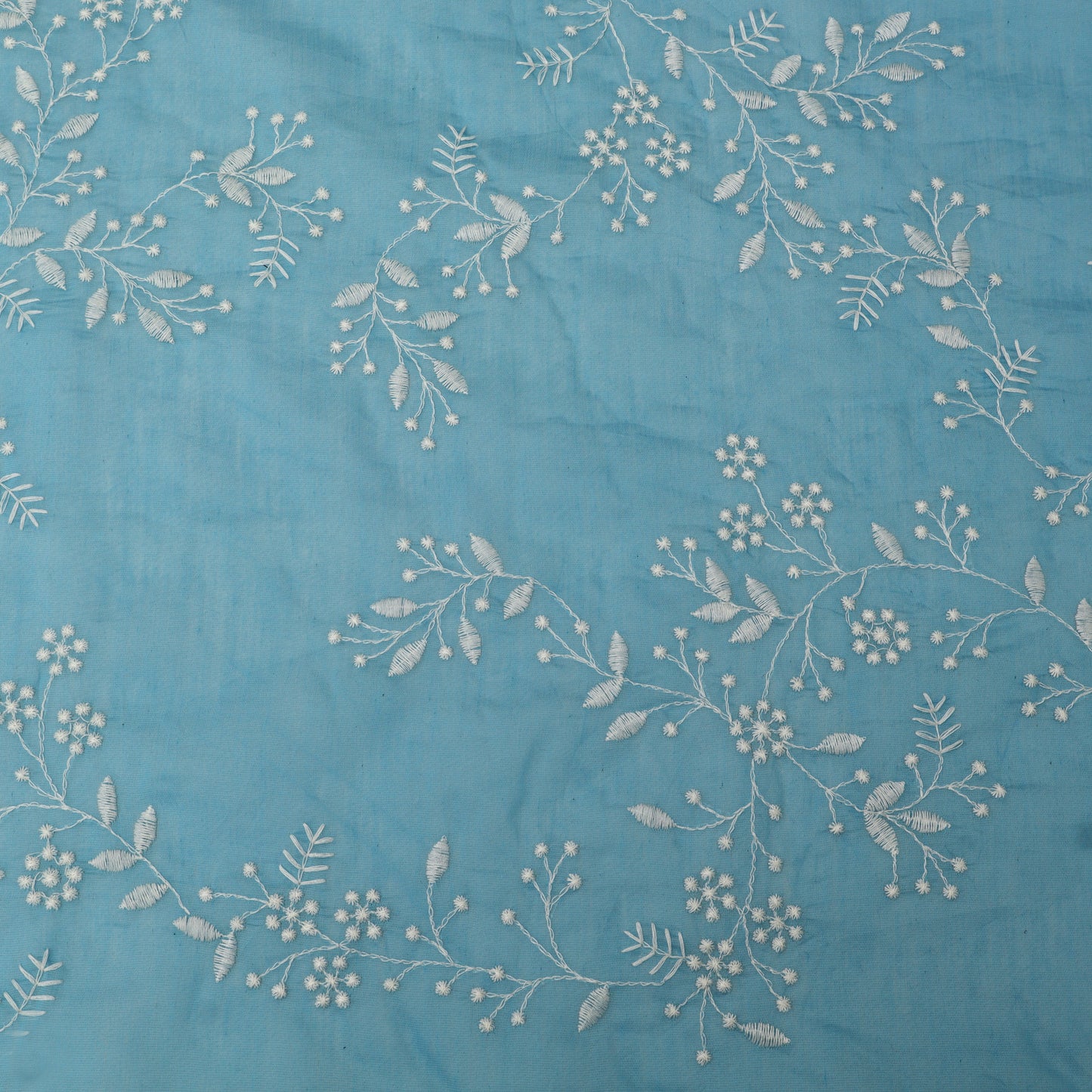 Crush Mul Chanderi Embroidery Fabric