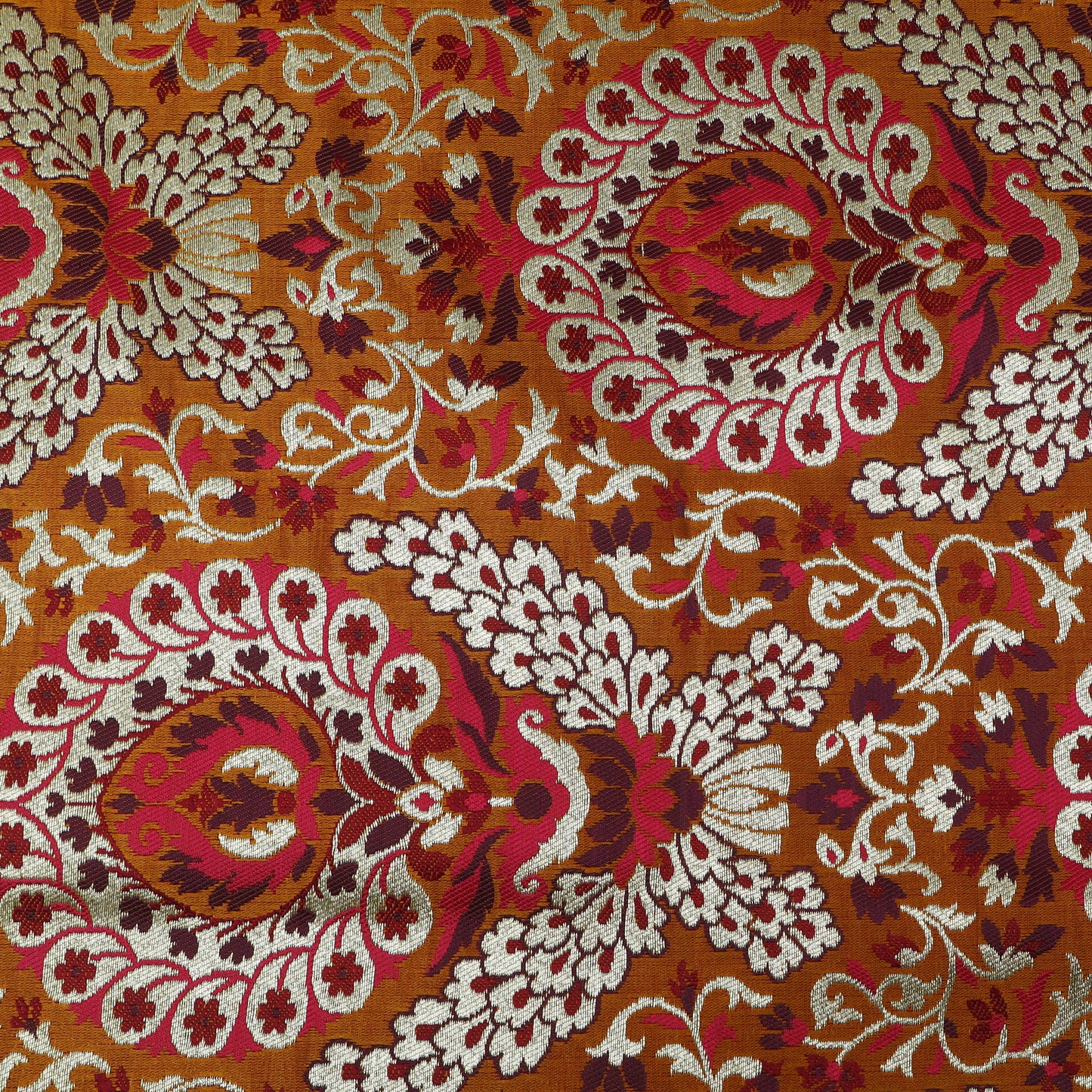 Multicolor Kimkhab Brocade Fabric