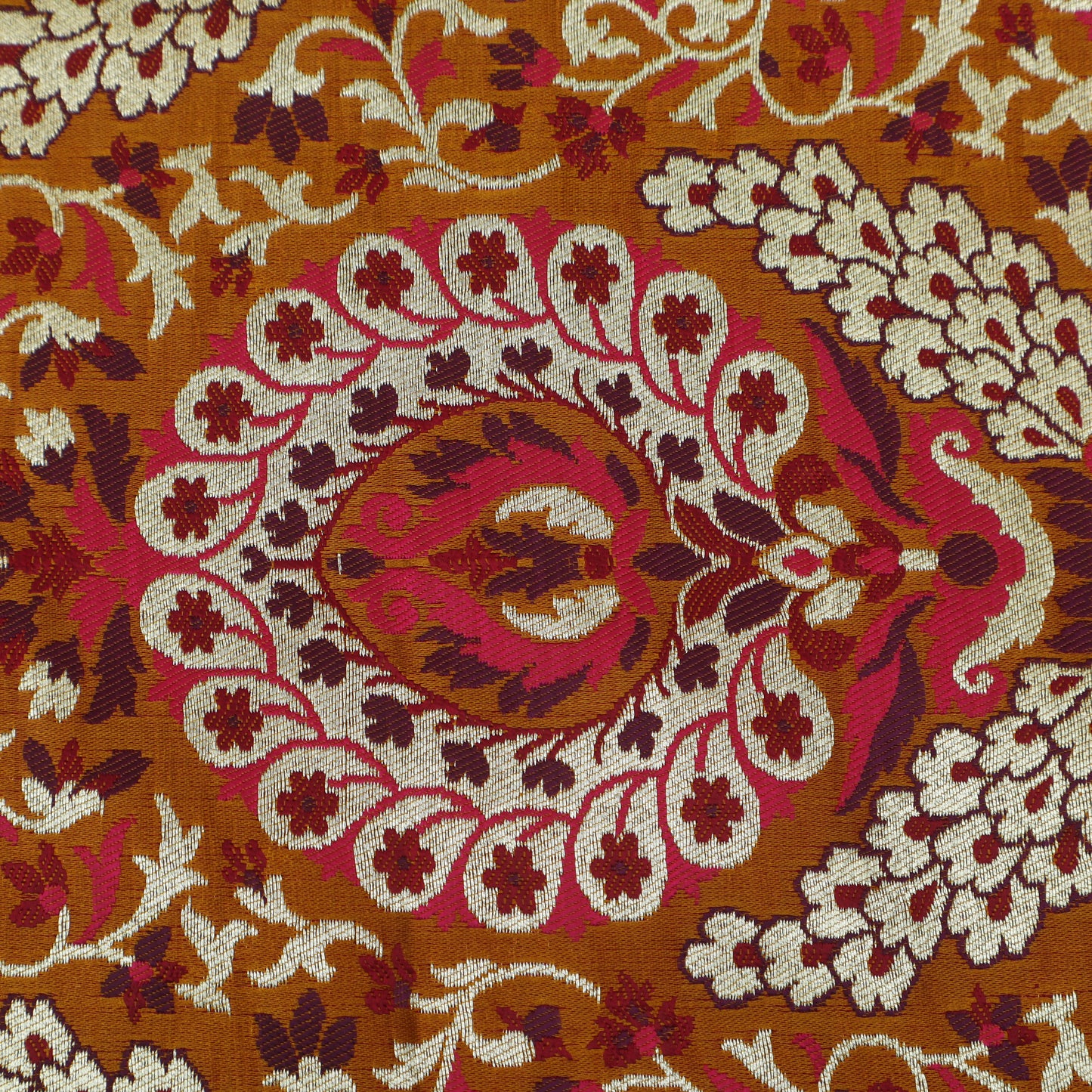 Multicolor Kimkhab Brocade Fabric