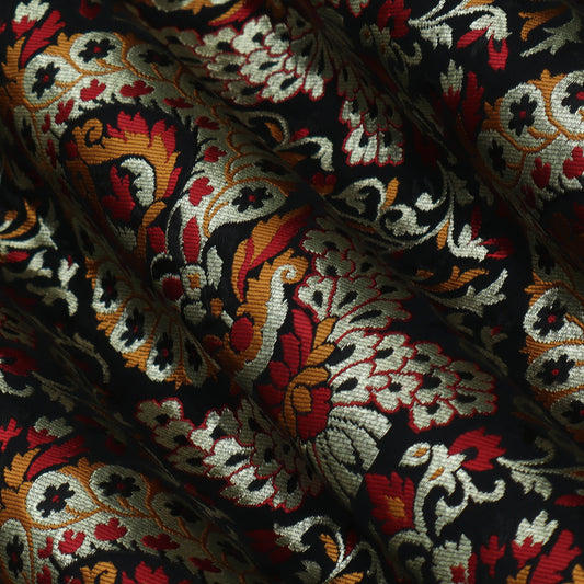 Multicolor Kimkhab Brocade Fabric