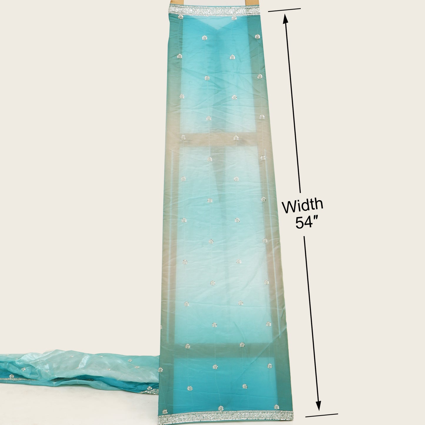 Satin Organza Embroidery Fabric