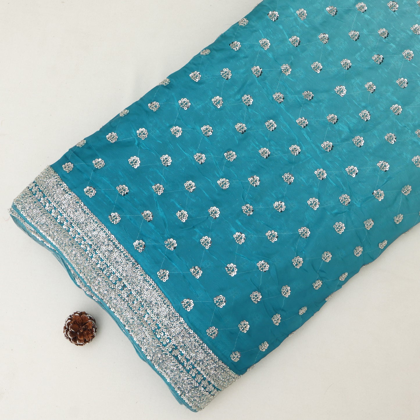 Satin Organza Embroidery Fabric