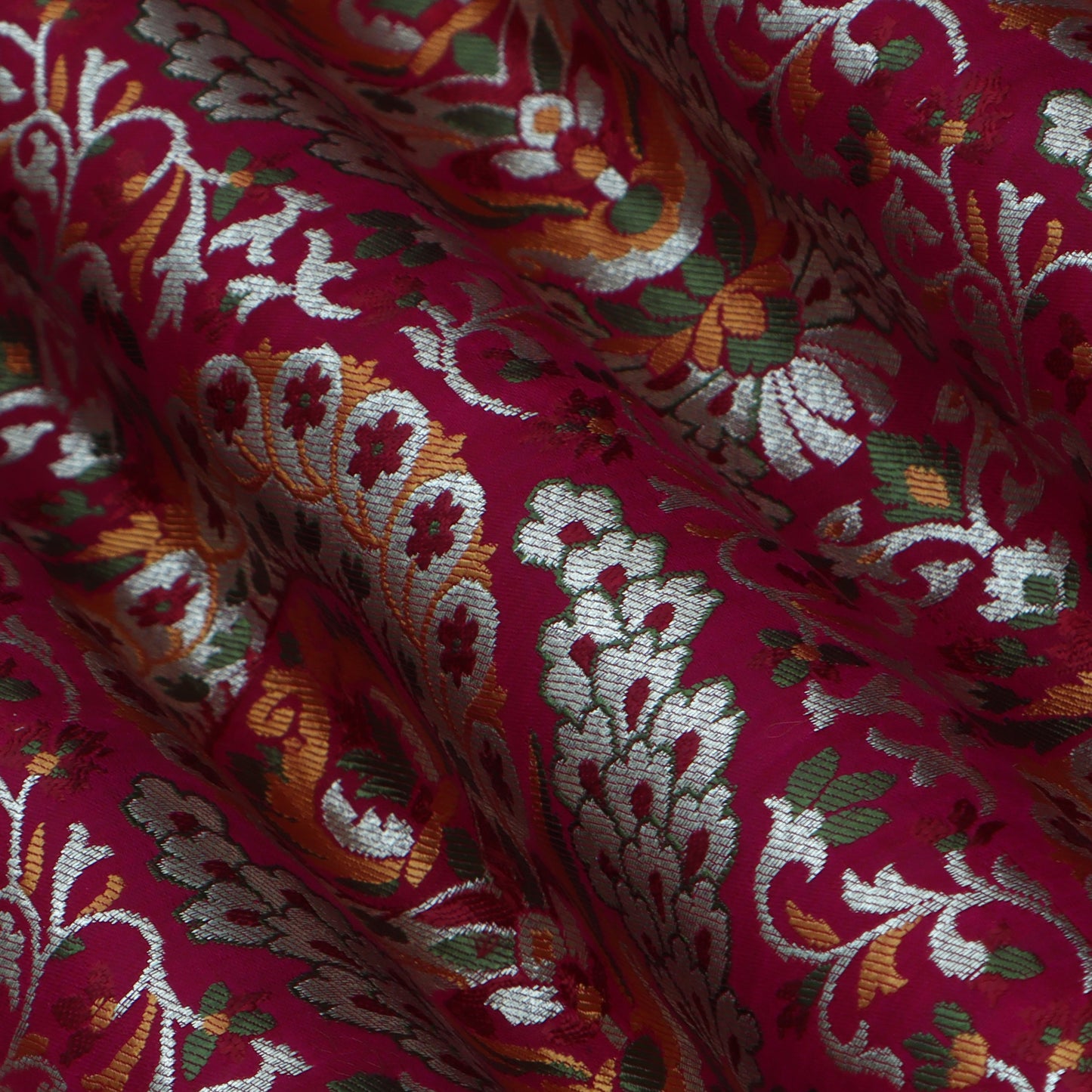 Multicolor Kimkhab Brocade Fabric