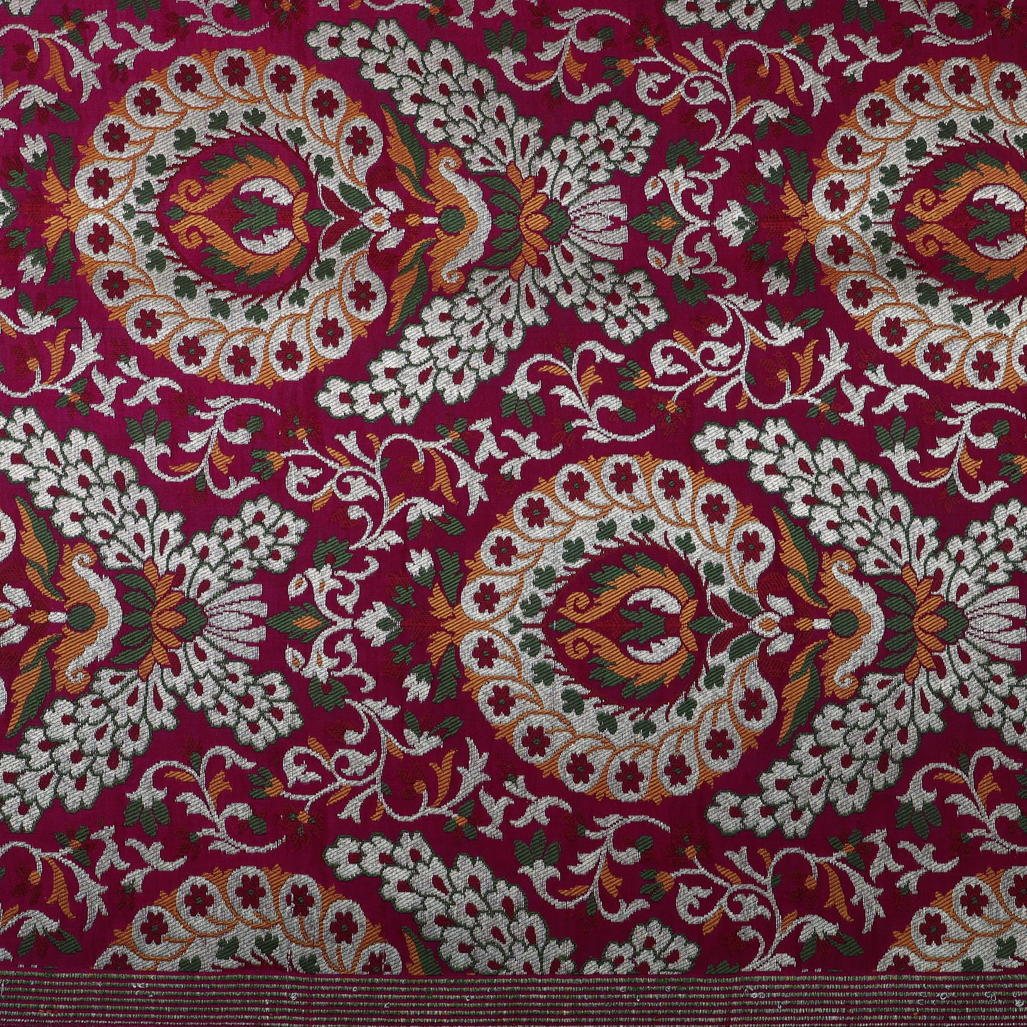 Multicolor Kimkhab Brocade Fabric