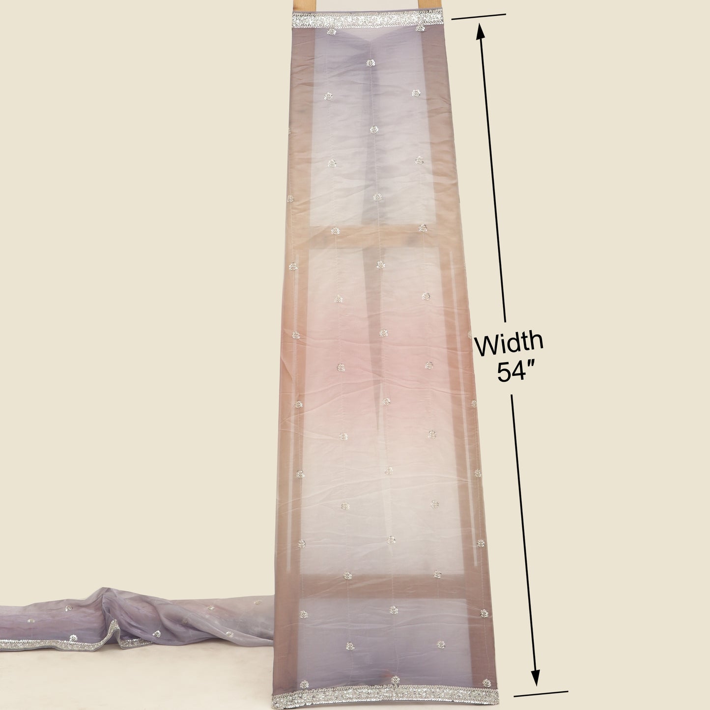 Satin Organza Embroidery Fabric
