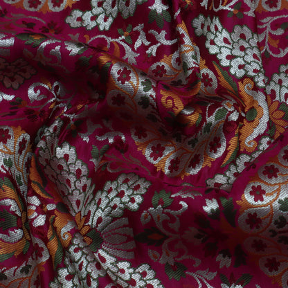 Multicolor Kimkhab Brocade Fabric