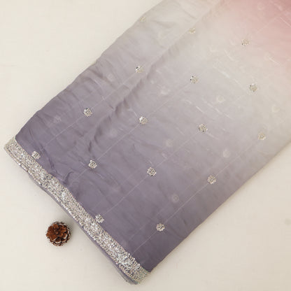Satin Organza Embroidery Fabric