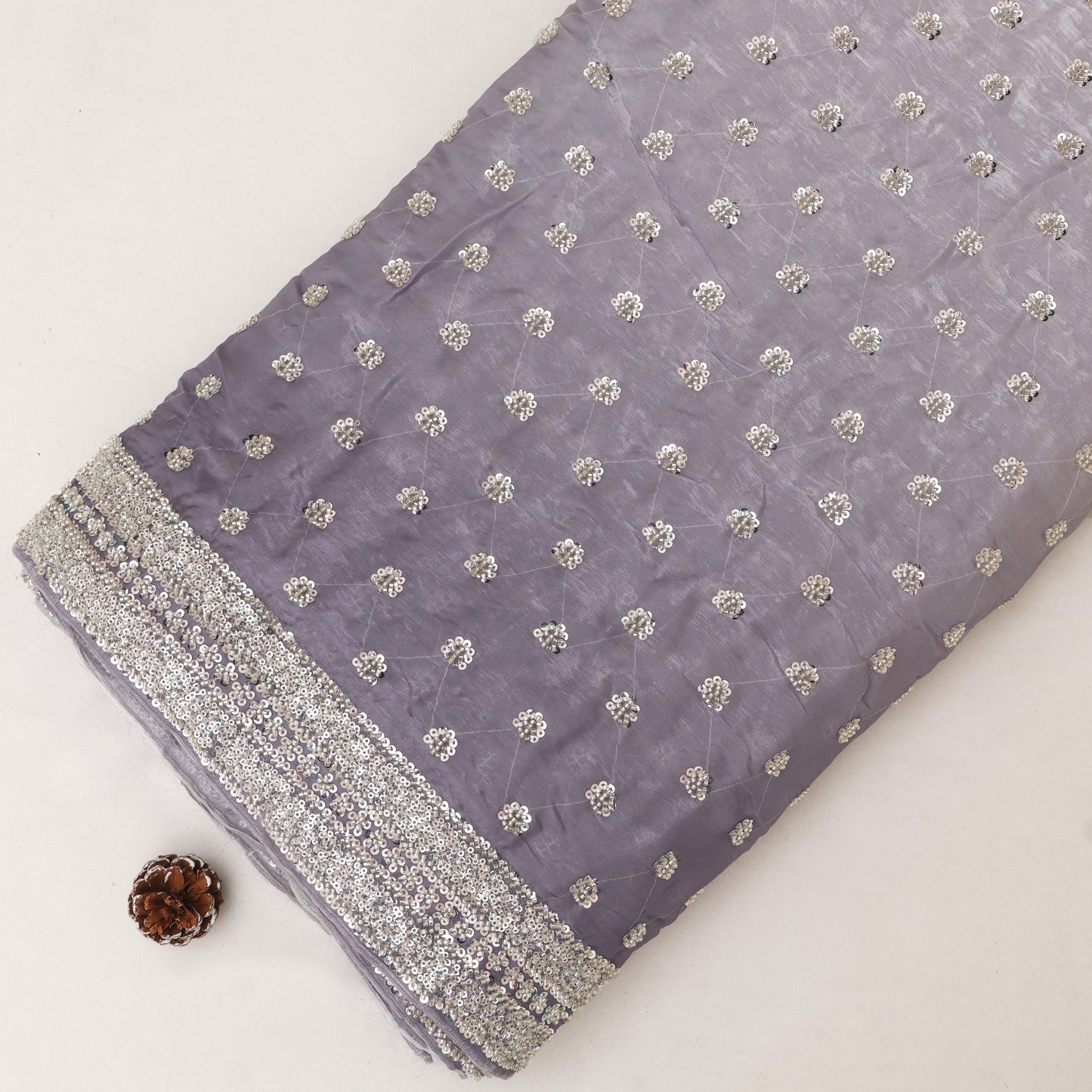 Satin Organza Embroidery Fabric