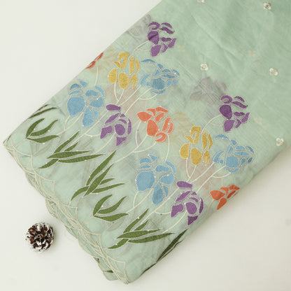 Mul Chanderi Embroidery Fabric