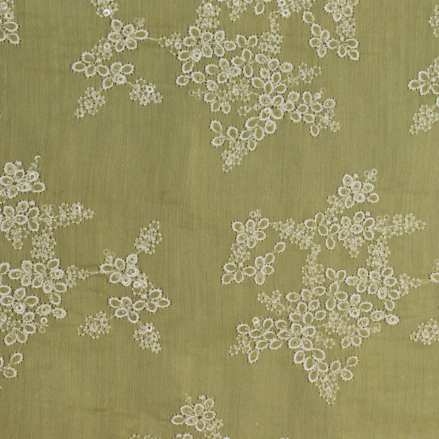 Colored Color Chanderi Embroidery Fabric