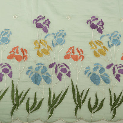 Mul Chanderi Embroidery Fabric