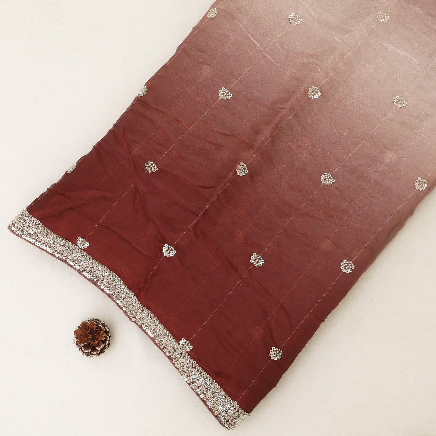 Satin Organza Embroidery Fabric