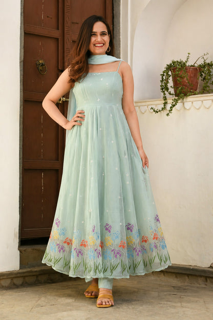 Mul Chanderi Embroidery Fabric