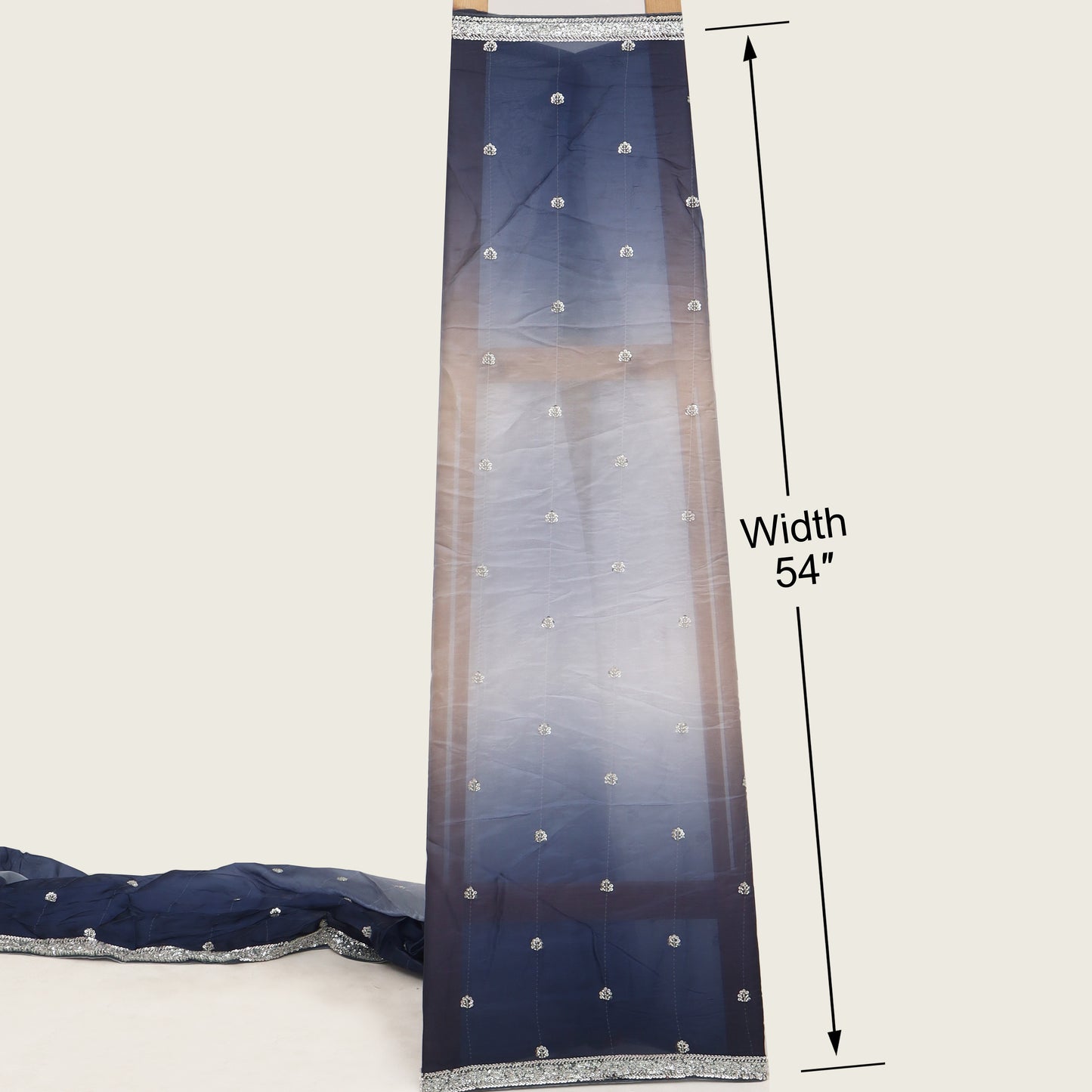Satin Organza Embroidery Fabric