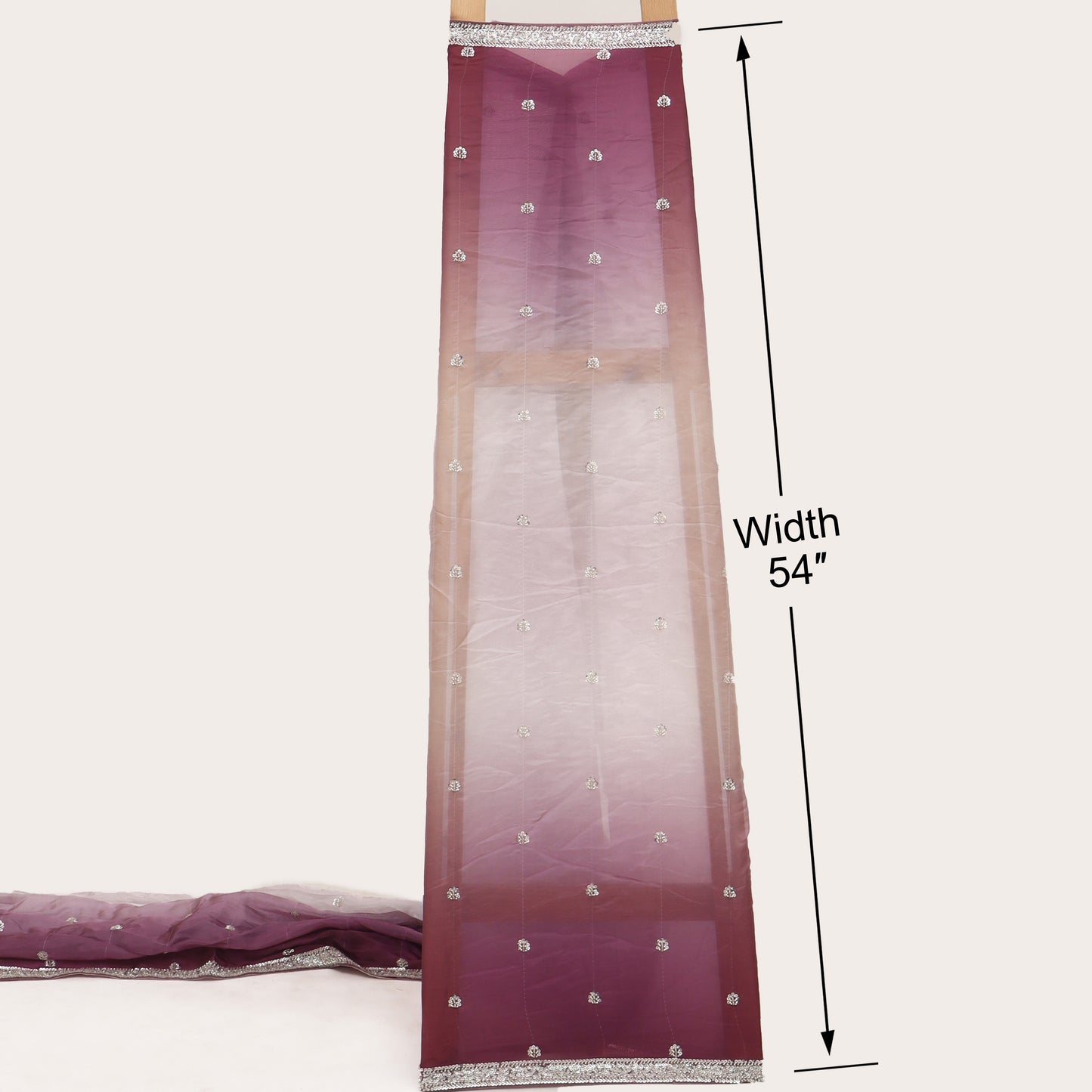 Satin Organza Embroidery Fabric