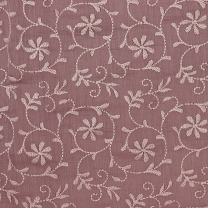 Colored Color Chanderi Embroidery Fabric