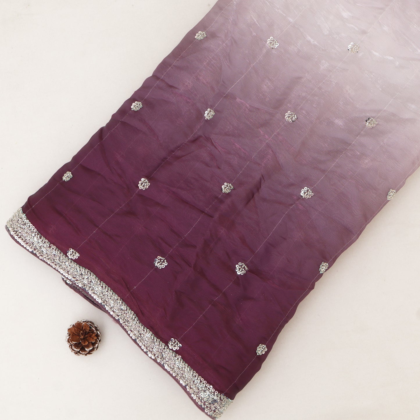 Satin Organza Embroidery Fabric