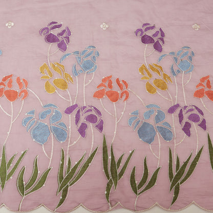 Mul Chanderi Embroidery Fabric