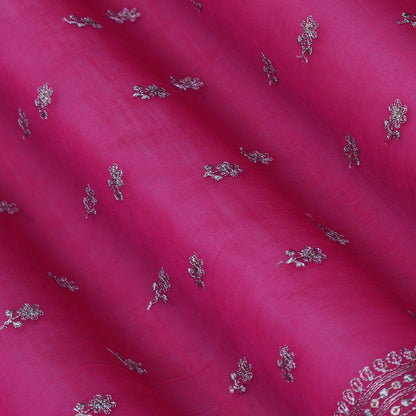 Rani Color Chanderi Booti Fabric