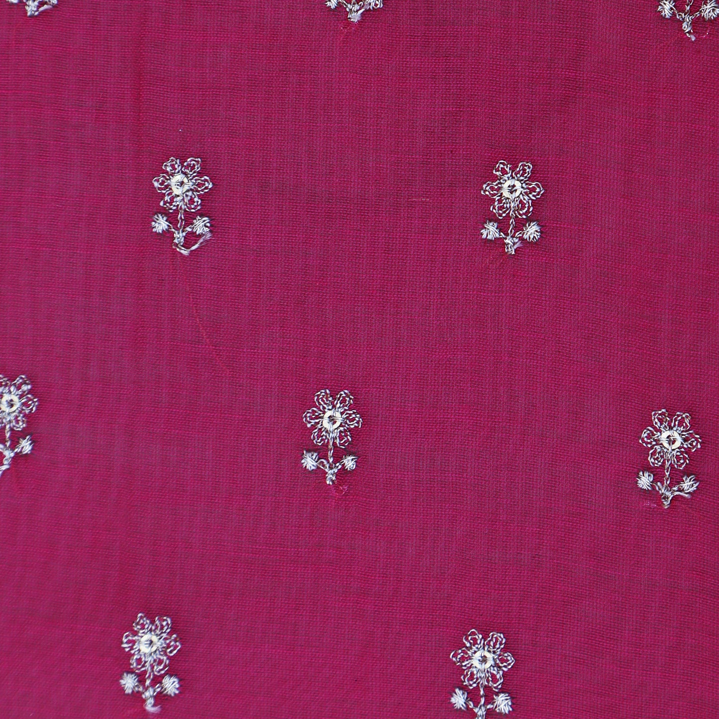 Rani Color Chanderi Booti Fabric