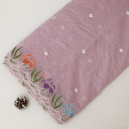 Mul Chanderi Embroidery Fabric