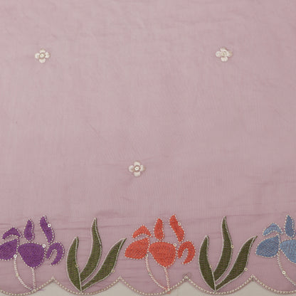 Mul Chanderi Embroidery Fabric