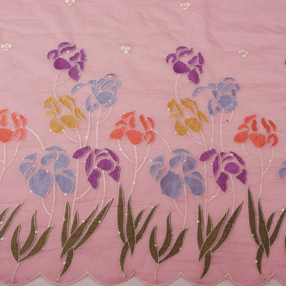 Mul Chanderi Embroidery Fabric