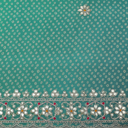 Shaded Tissue Border Embroidery Fabric