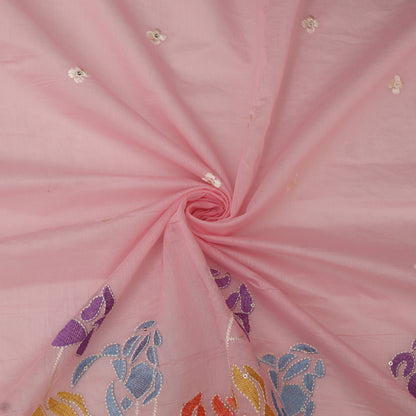 Mul Chanderi Embroidery Fabric