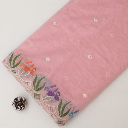 Mul Chanderi Embroidery Fabric