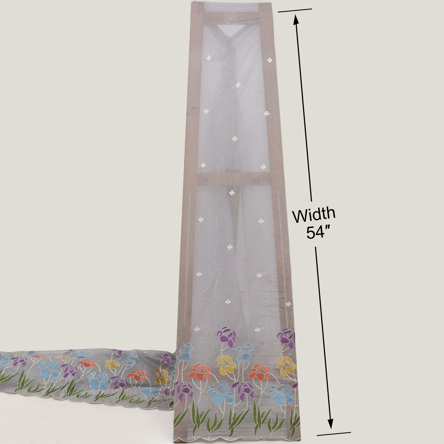 Mul Chanderi Embroidery Fabric