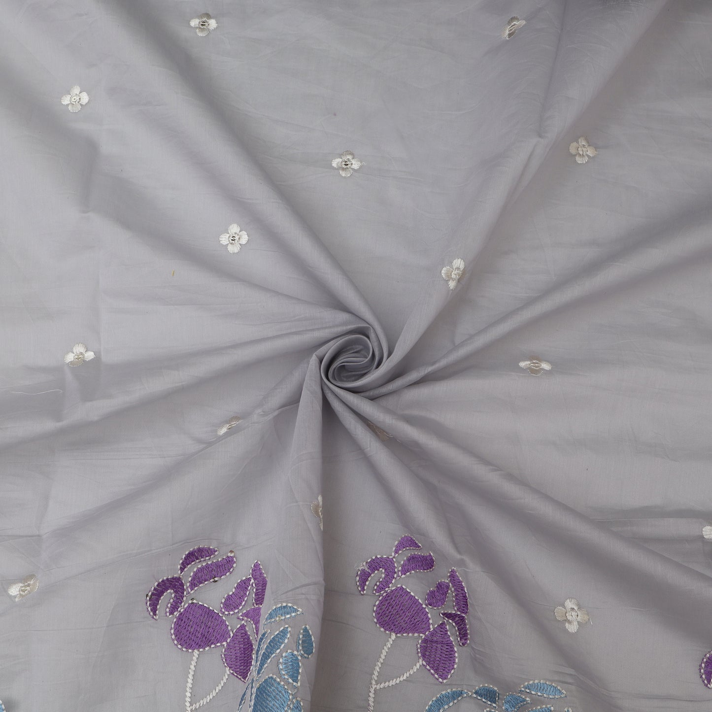 Mul Chanderi Embroidery Fabric