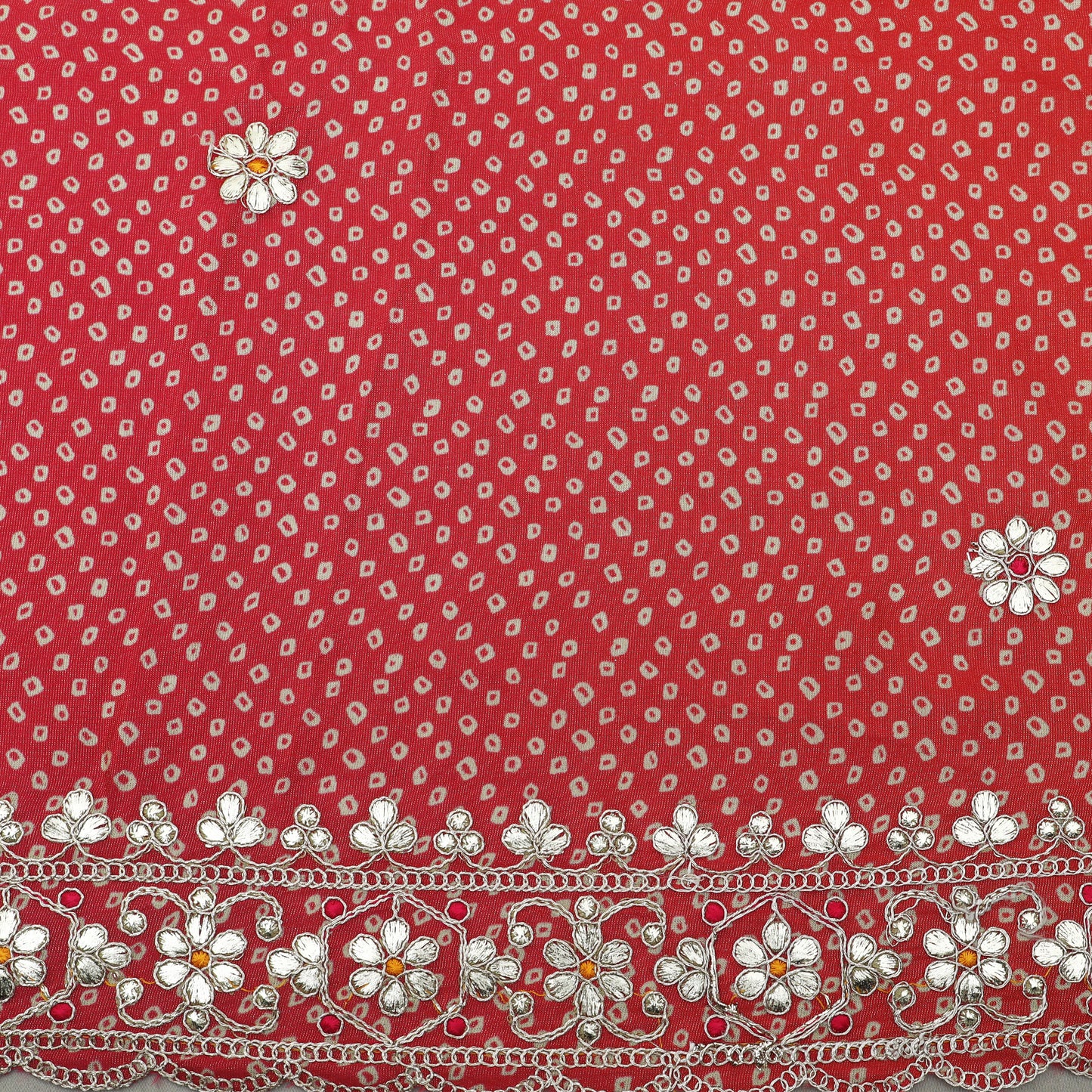 Shaded Tissue Border Embroidery Fabric