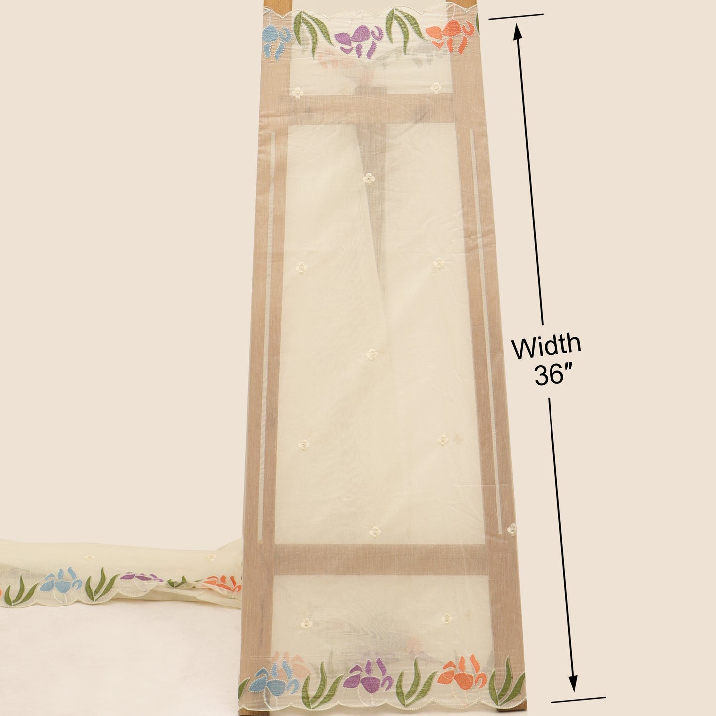 Mul Chanderi Embroidery Fabric