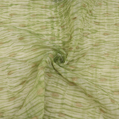 Crush Chanderi Print Booti Fabric